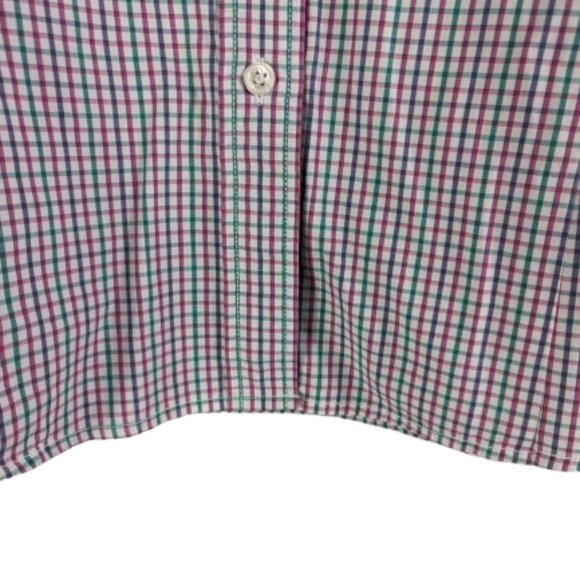 Pendleton Plaid Multicolor button down Shirt 100% cotton Women's size 12 - Picture 7 of 11
